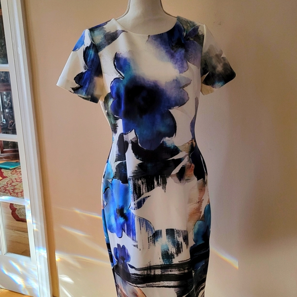 Alex Marie Floral Print Sheath Dress
